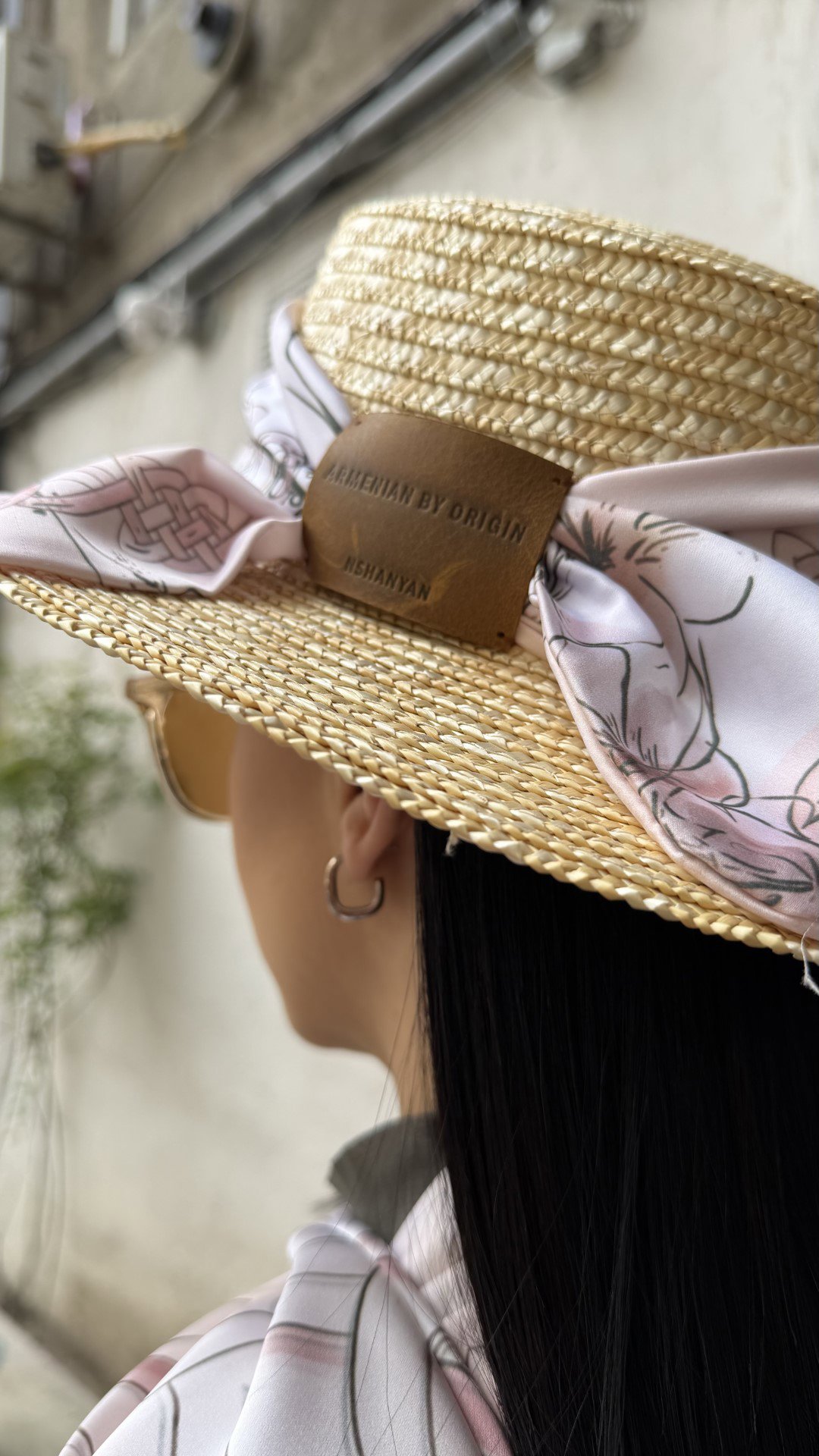 Straw Hat with Leather Label Armenian By Origin
