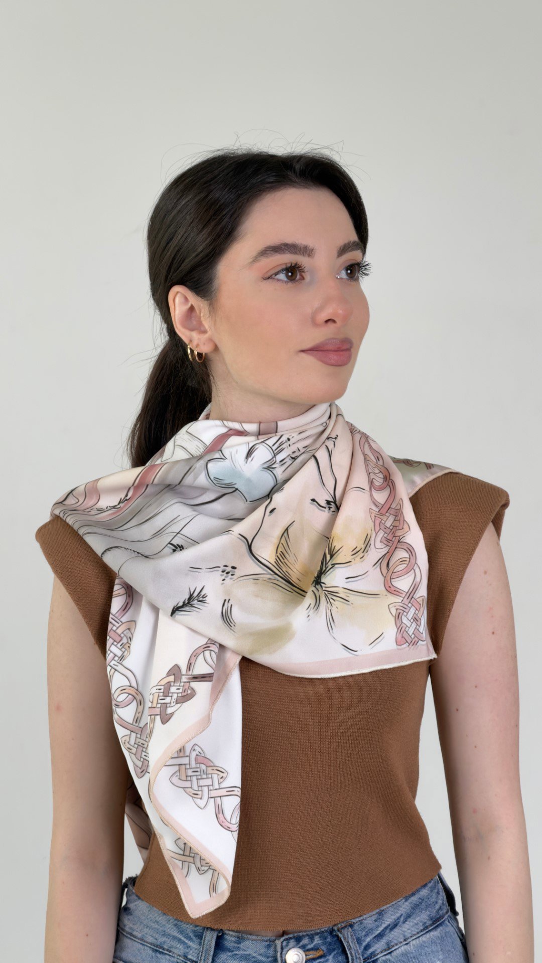Floral Ornament Scarf Armenian By Origin